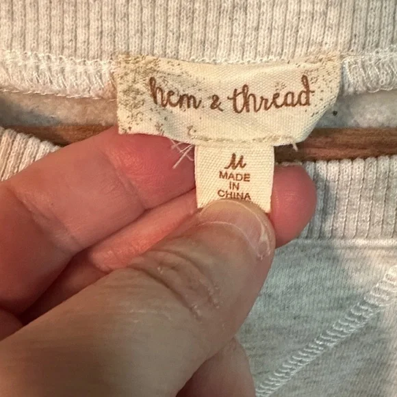 Hem & Thread Light Gray Sweatshirt with Pink Tulle - Picture 3 of 8